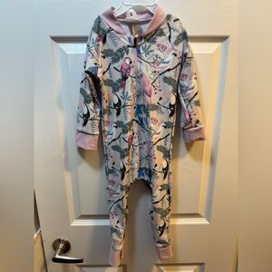 Honeysuckle Parrot Print Rashguard with Pink Accents